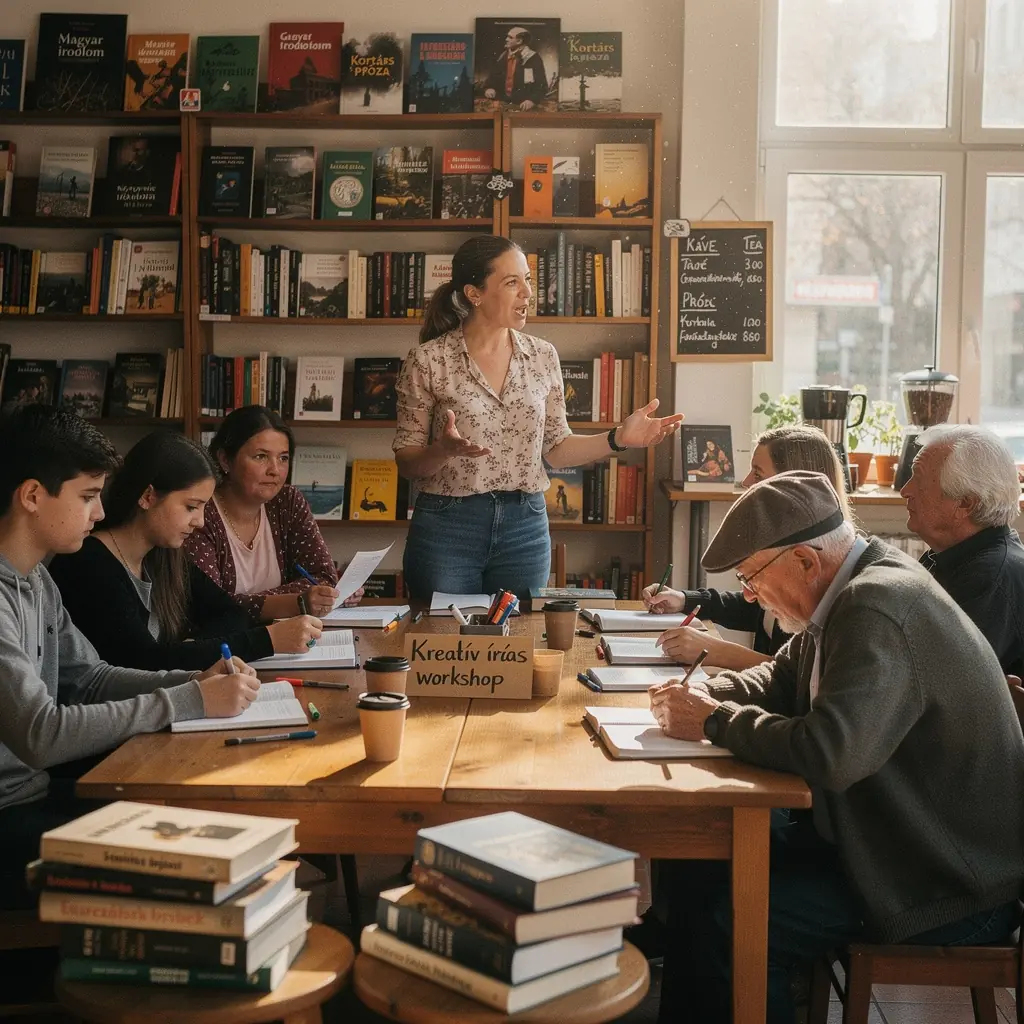 Könyvek és jegyzetek egy asztalon, amelyek az írás és tartalomkészítés tanulmányozását segítik